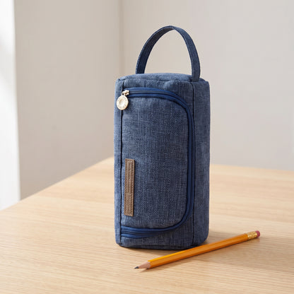 Pencil Case Pouch Fabric Stationery Organizer Large Capacity - scale