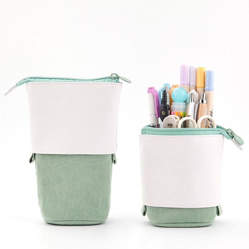 Pencil Case Standing Corduroy Pen Holder Retractable Pop - Image 13