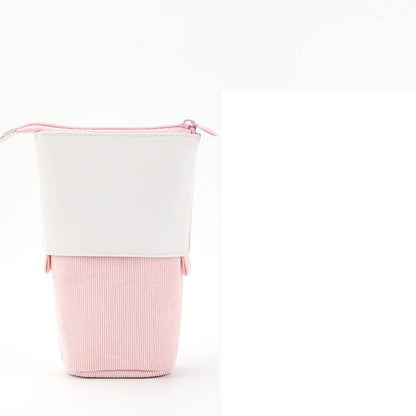 Pencil Case Standing Corduroy Pen Holder Retractable Pop - Image 7