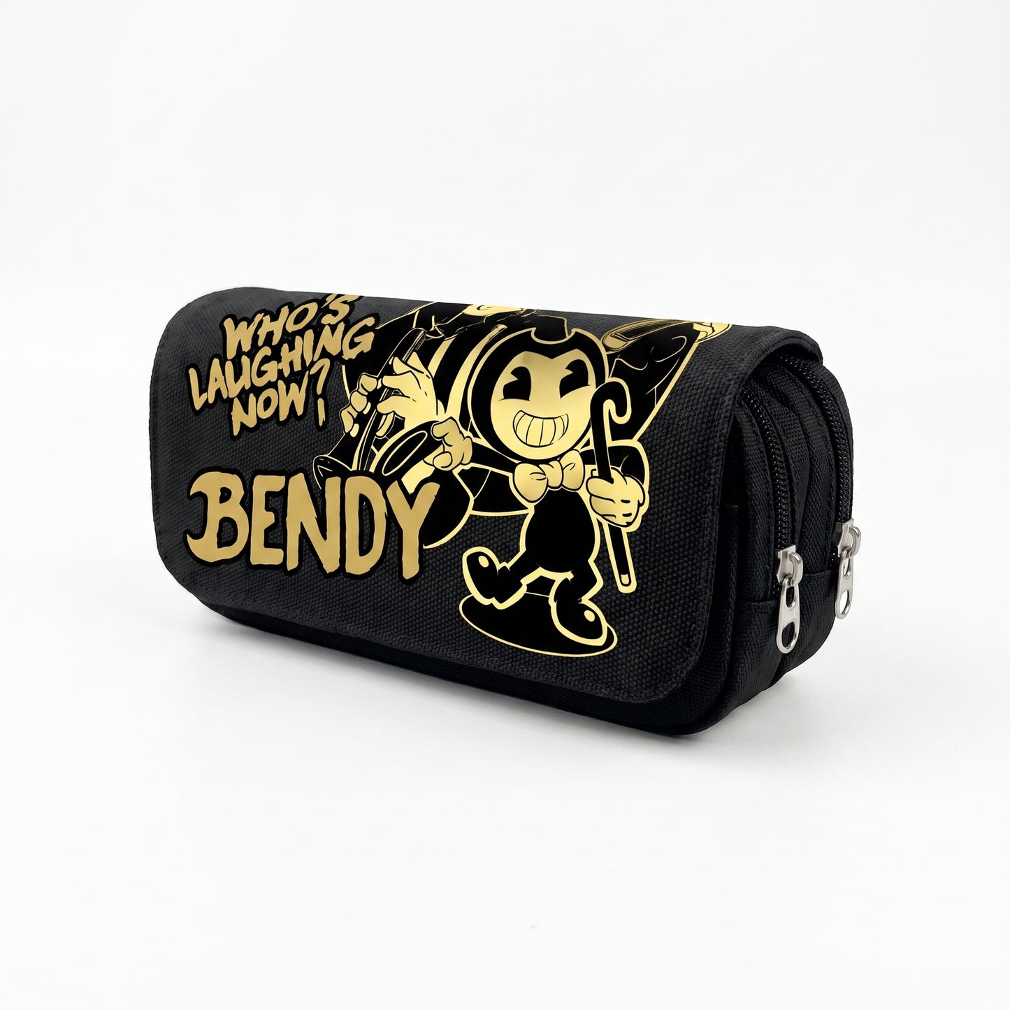 Pencil Case Pouch Black Fabric Large Capacity Organizer Pen Bag - studio