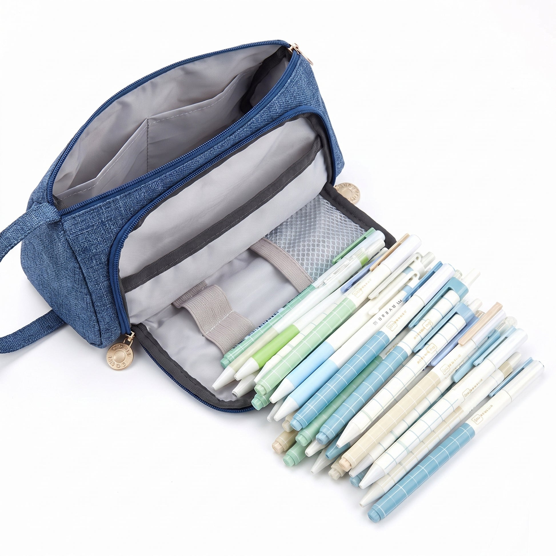 Pencil Case Pouch Fabric Stationery Organizer Large Capacity - studio