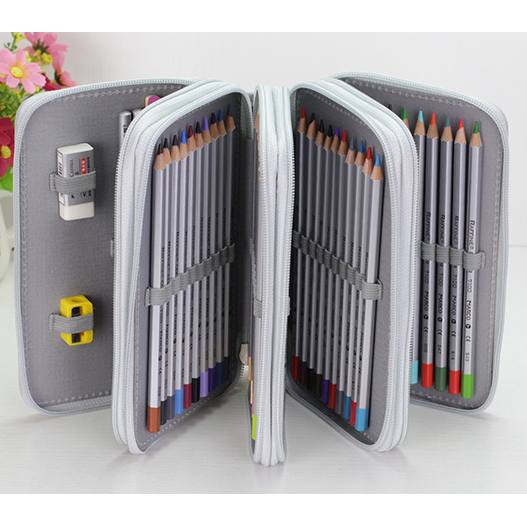 Pencil Case Zippered Holder Large Capacity Art Supply Organizer - Image 1