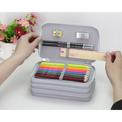 Pencil Case Zippered Holder Large Capacity Art Supply Organizer - Image 2