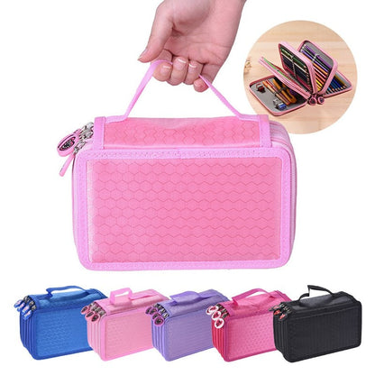 Pencil Case Zippered Holder Large Capacity Art Supply Organizer - Image 3