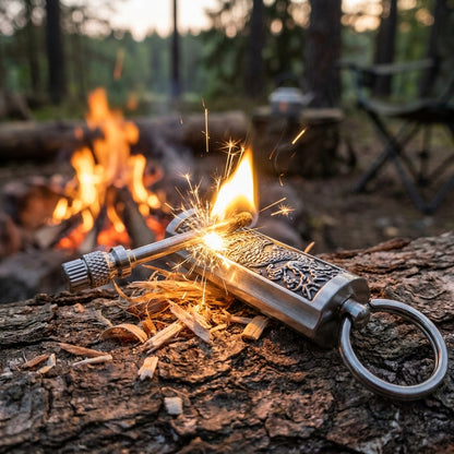 Permanent Match Lighter Reusable Match Lighter Metal Keychain Survival - Image 6