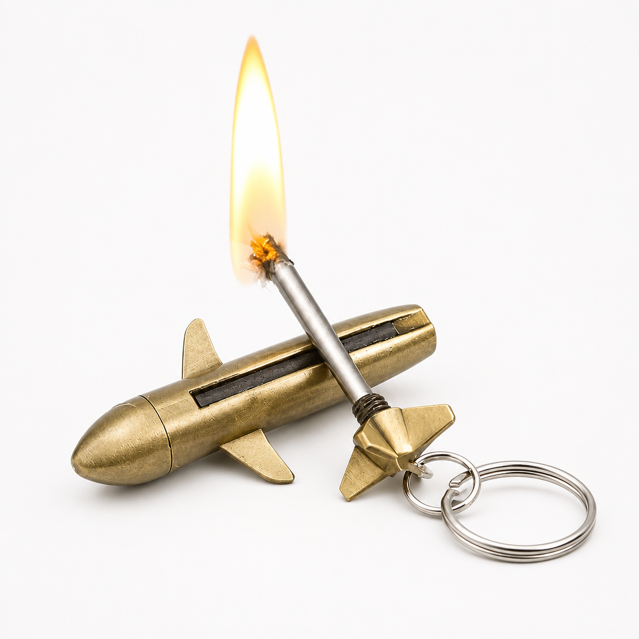 Permanent Match Lighter Reusable Match Lighter Metal Keychain Survival - Image 10