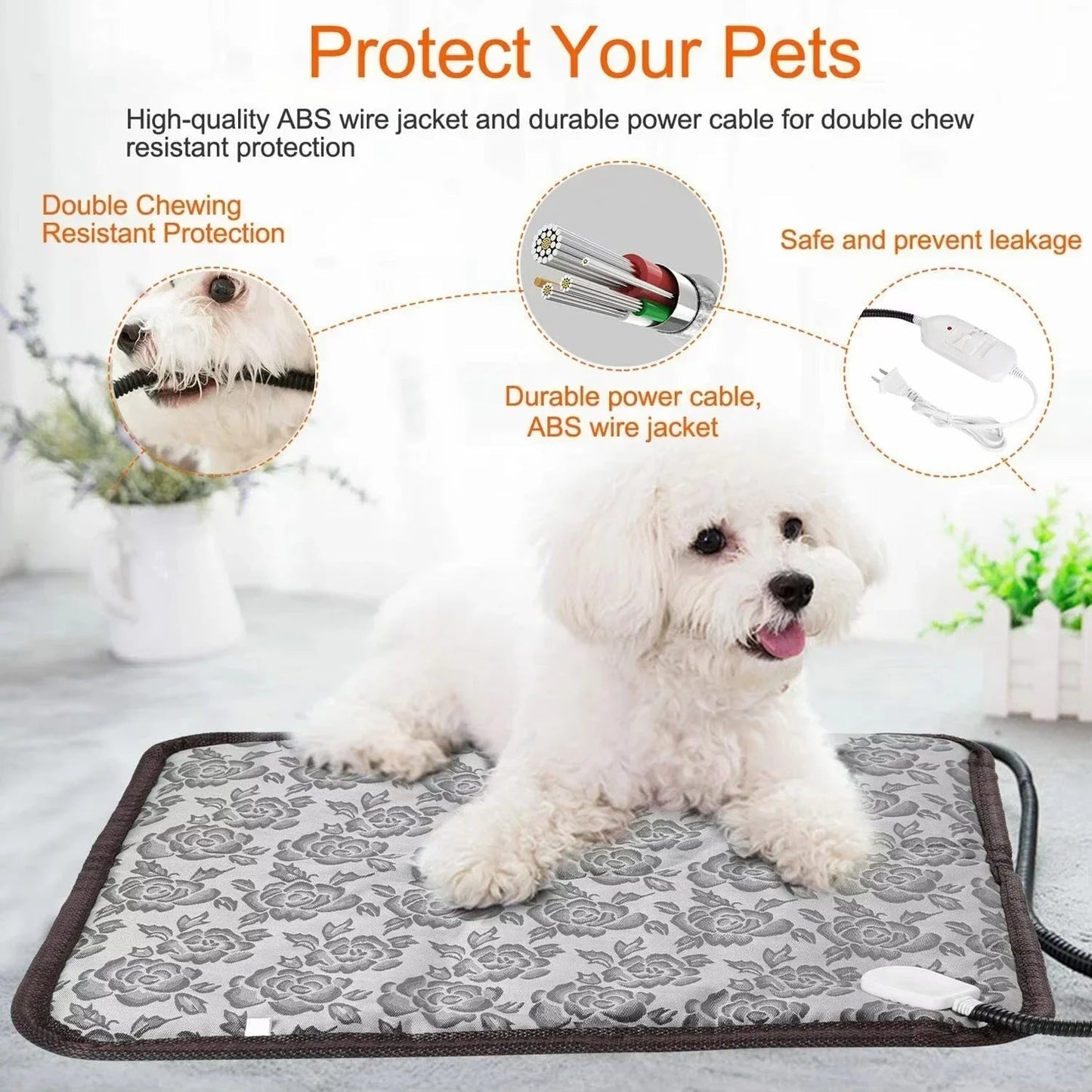 Pet Heating Pad Electric For Dogs And Cats With 2 Temperature Levels And 6-Layer Protection - Image 2