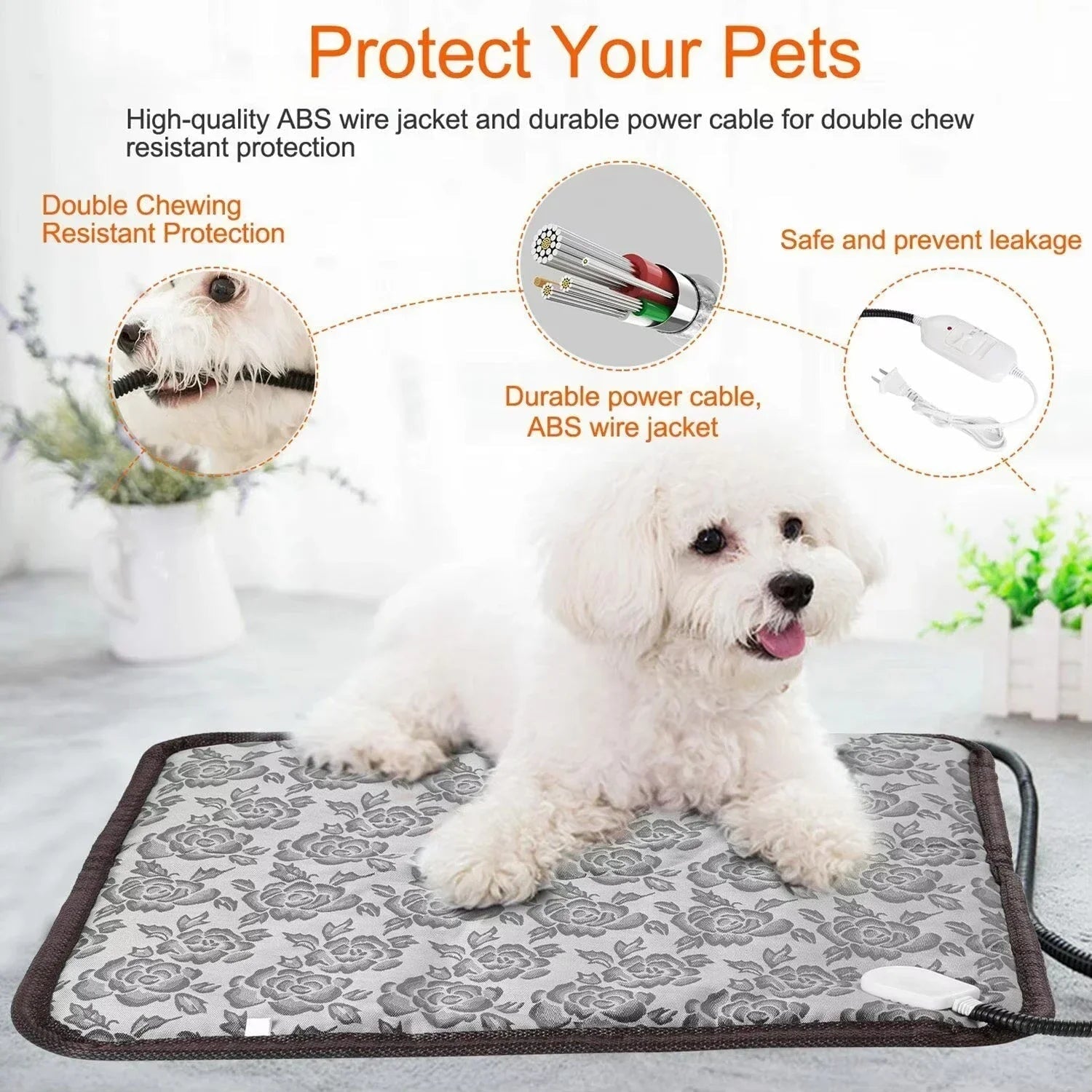 Pet Heating Pad Electric For Dogs And Cats With 2 Temperature Levels And 6-Layer Protection - Image 2