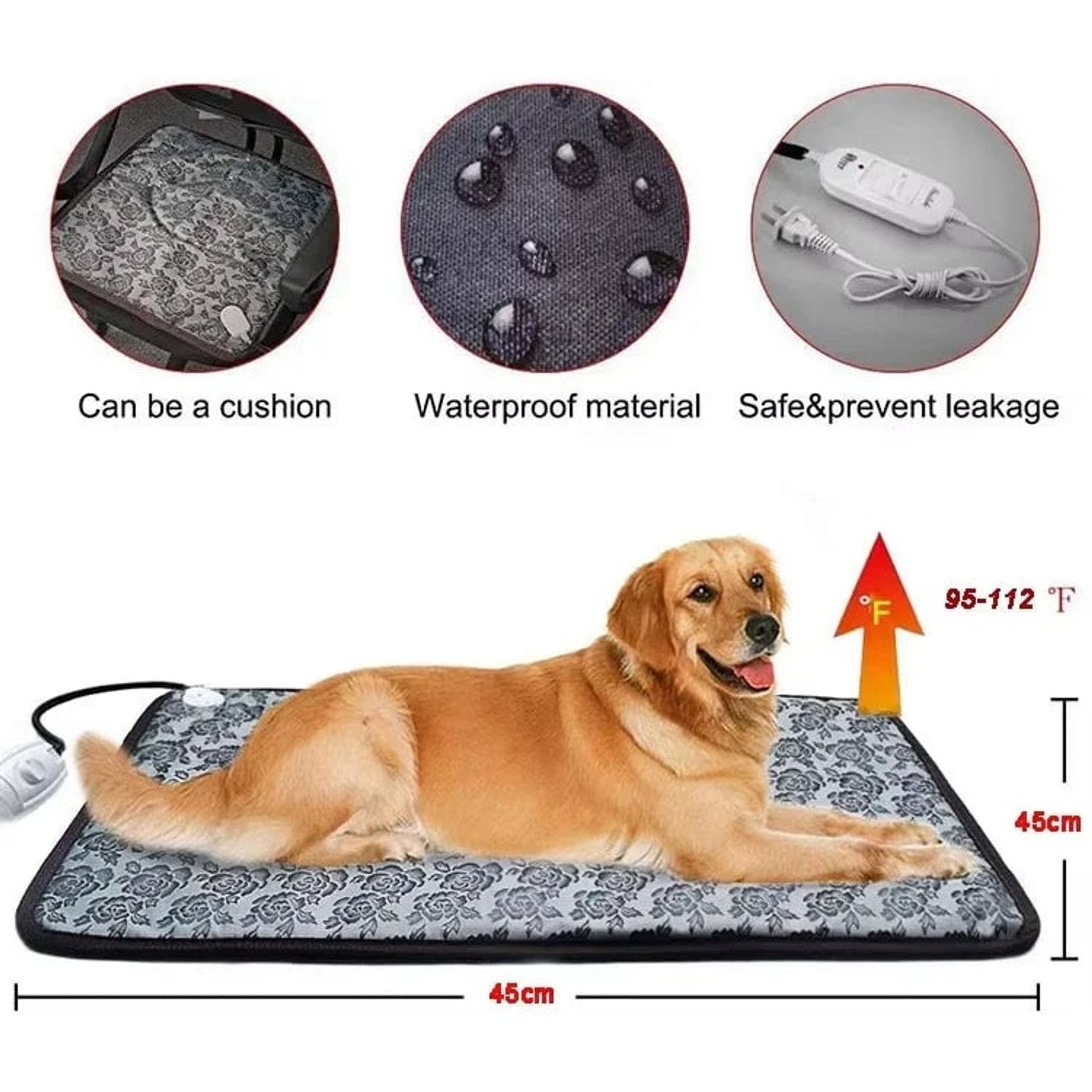 Pet Heating Pad Electric For Dogs And Cats With 2 Temperature Levels And 6-Layer Protection - Image 3