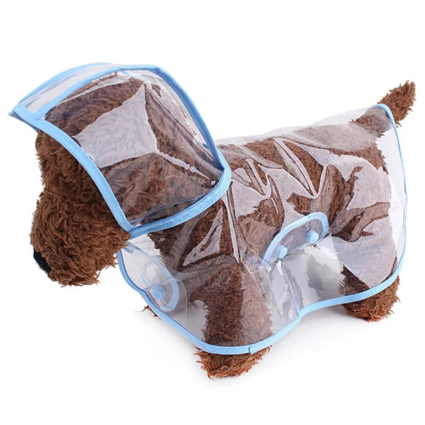 Pet Raincoat Dog Rain Jacket With Hood Transparent Snap Closure Rainwear - Image 3