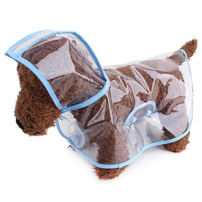 Pet Raincoat Dog Rain Jacket With Hood Transparent Snap Closure Rainwear - Image 3