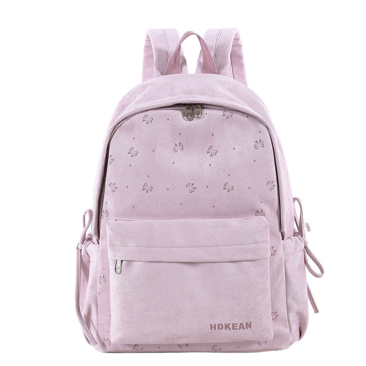 Plush Backpack with Relaxed Casual Fit and Lace-Up Side - Image 2
