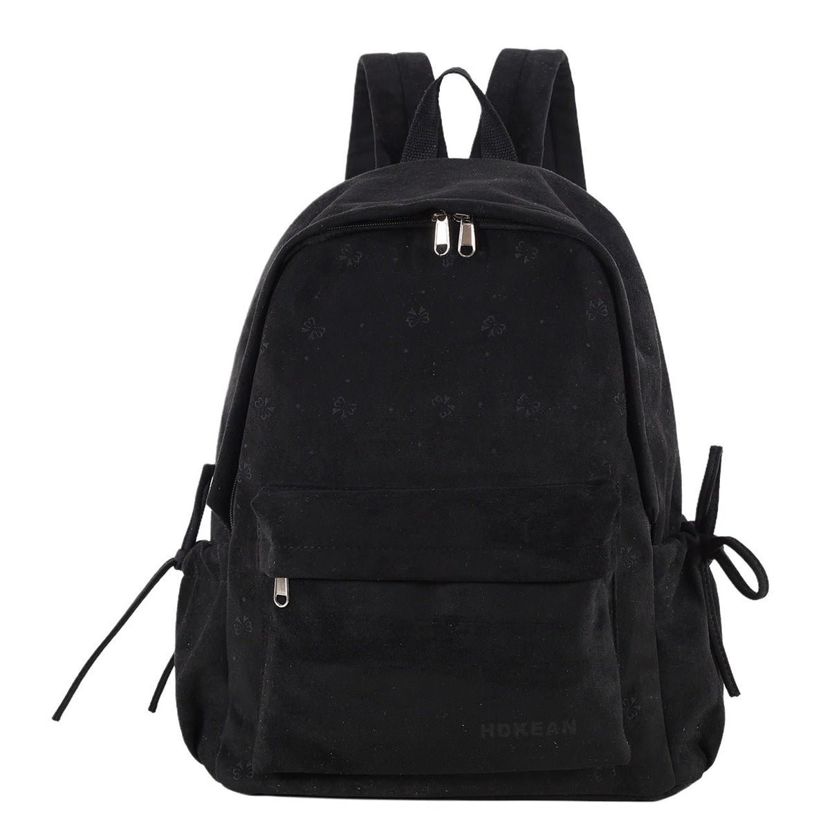 Plush Backpack with Relaxed Casual Fit and Lace-Up Side - Image 5