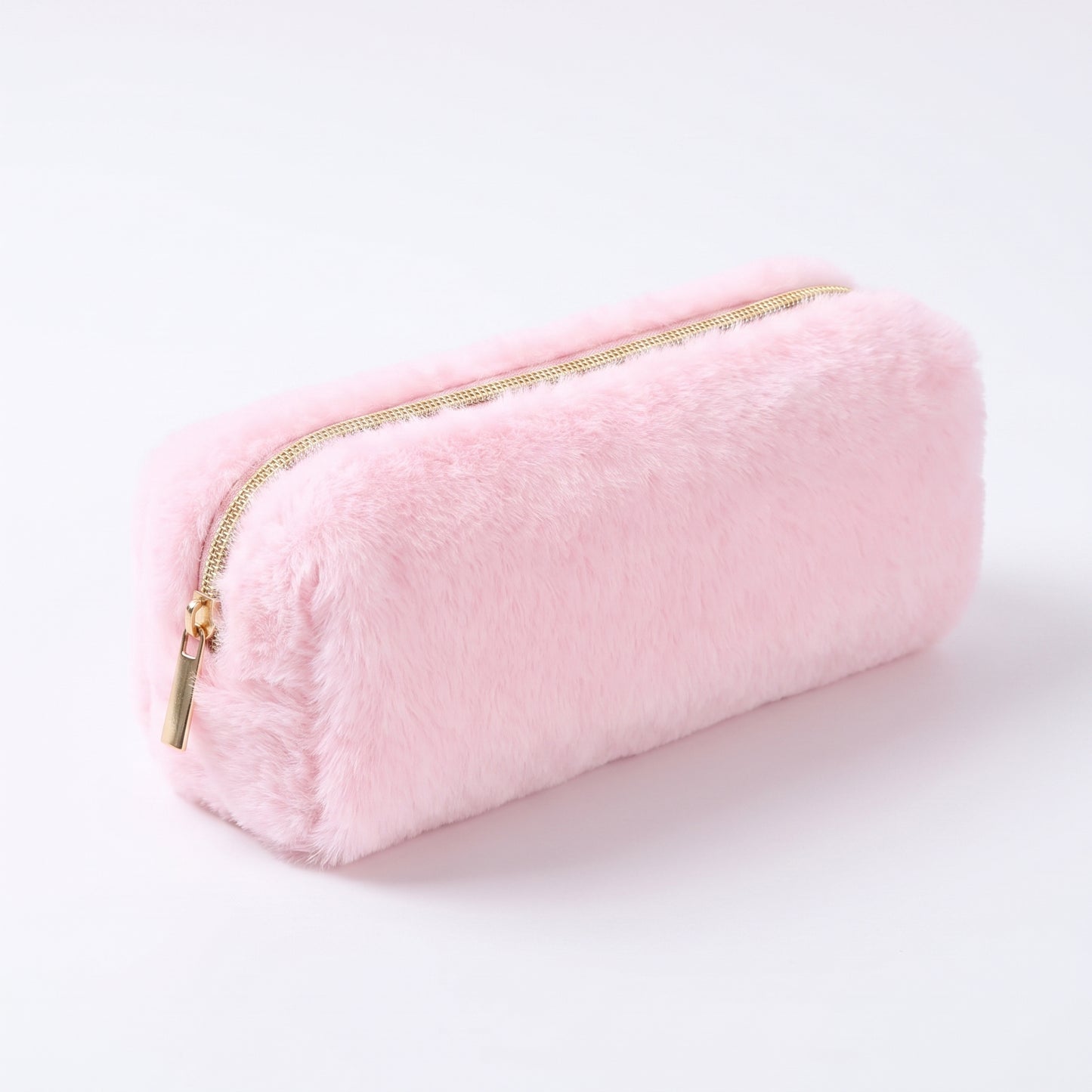 Pencil Case Pouch Cute Plush Soft Zippered Material - angle