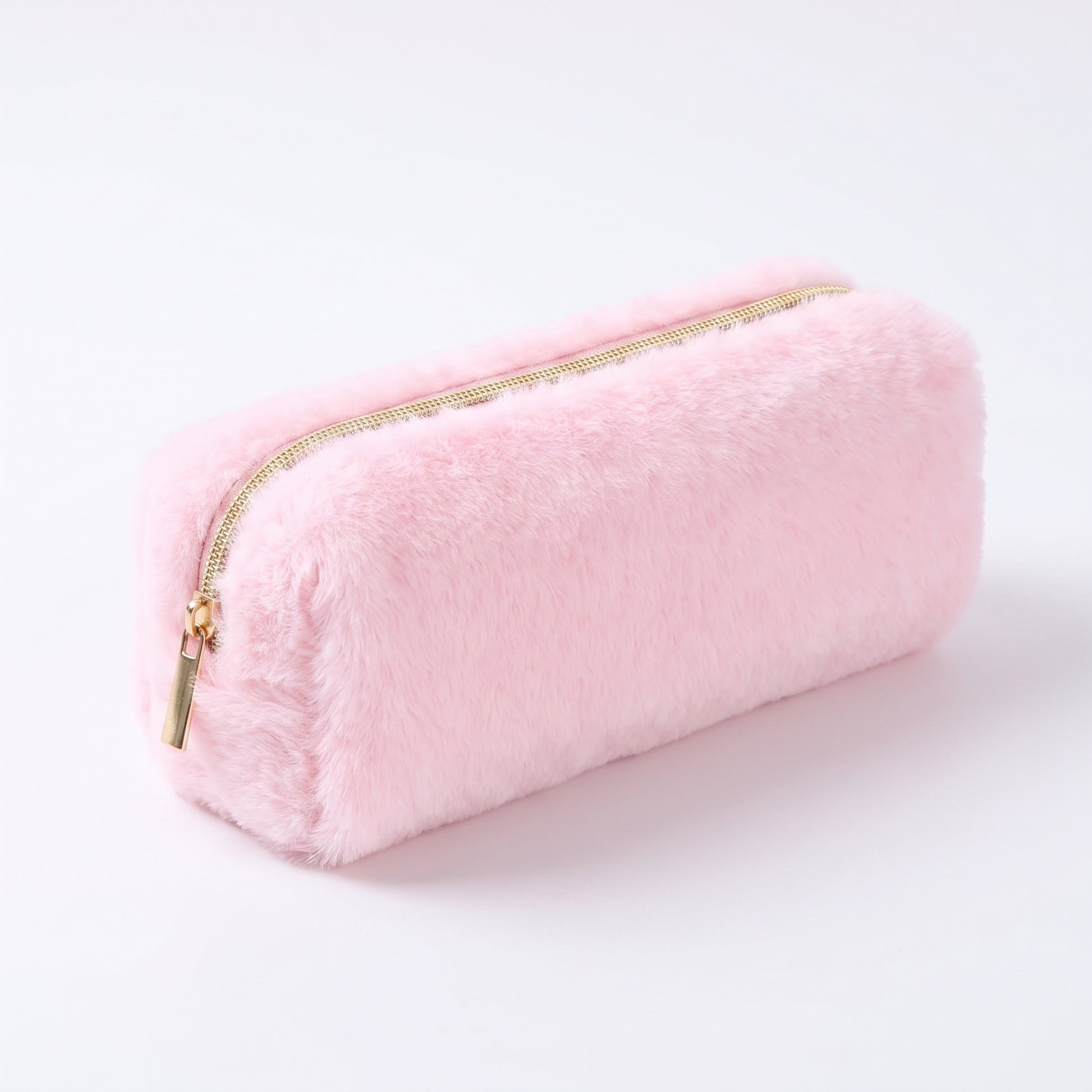 Pencil Case Pouch Cute Plush Soft Zippered Material - angle