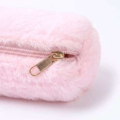 Pencil Case Pouch Cute Plush Soft Zippered Material - detail