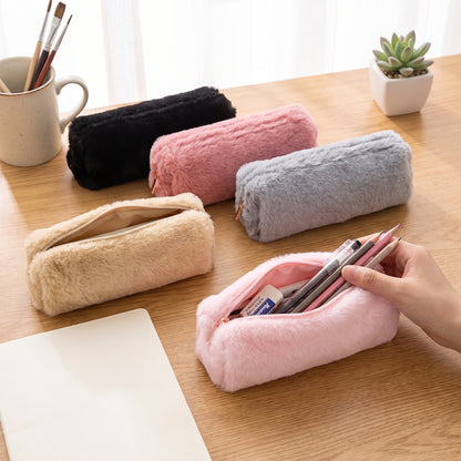 Pencil Case Pouch Cute Plush Soft Zippered Material - hero