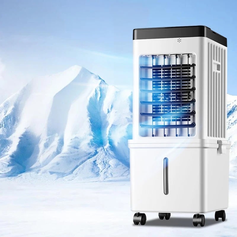 Portable Air Cooler Evaporative Room White Wheeled - Image 1