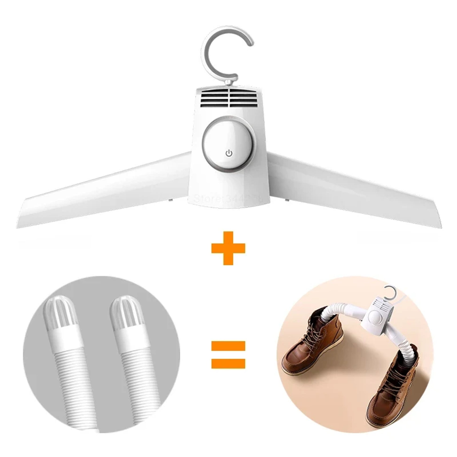Portable Outdoor Travel Mini Folding Electric Clothes Drying Hanger With Shoe Tube - Image 7