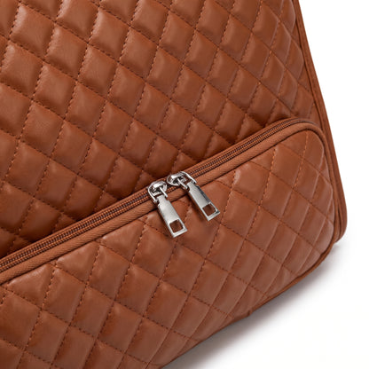Lunch Bag Quilted Tote Insulated Compartment Work - detail