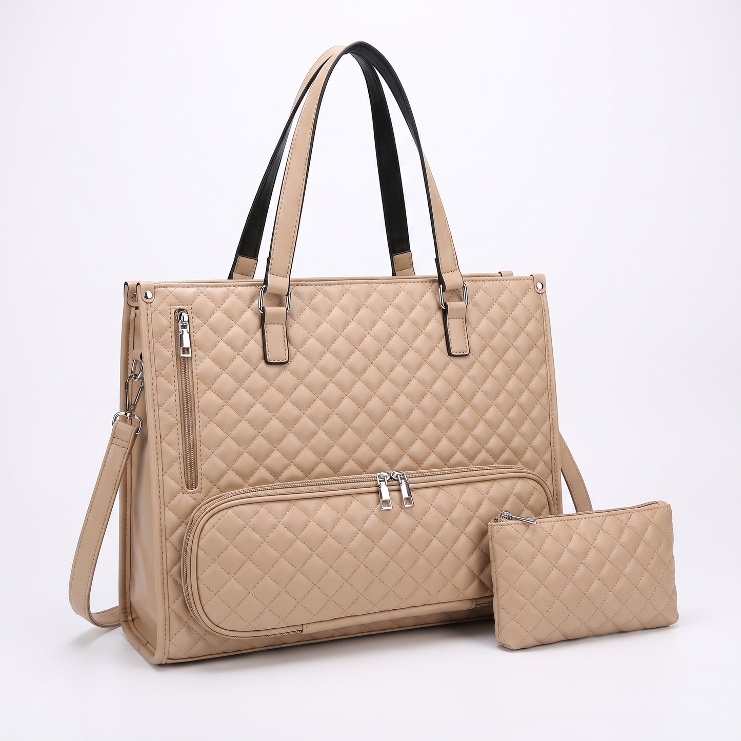 Lunch Bag Quilted Tote Insulated Compartment Work - Image 6