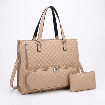 Lunch Bag Quilted Tote Insulated Compartment Work - Image 6