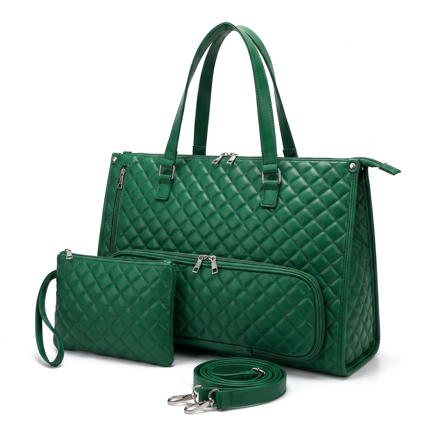 Lunch Bag Quilted Tote Insulated Compartment Work - Image 11
