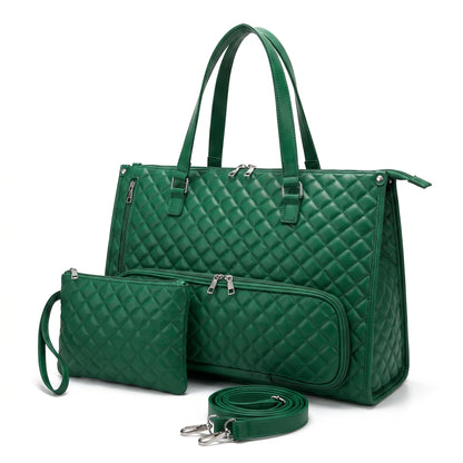 Lunch Bag Quilted Tote Insulated Compartment Work - Image 11