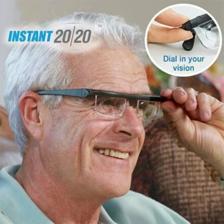 Reading Glasses Adjustable Focus Glasses Black Frame Clear Lenses - Image 5