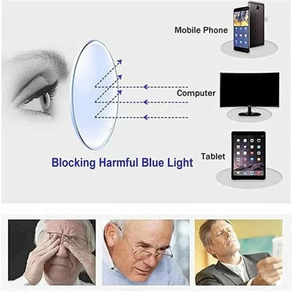 Reading Glasses Adjustable Focus Glasses Black Frame Clear Lenses - Image 8