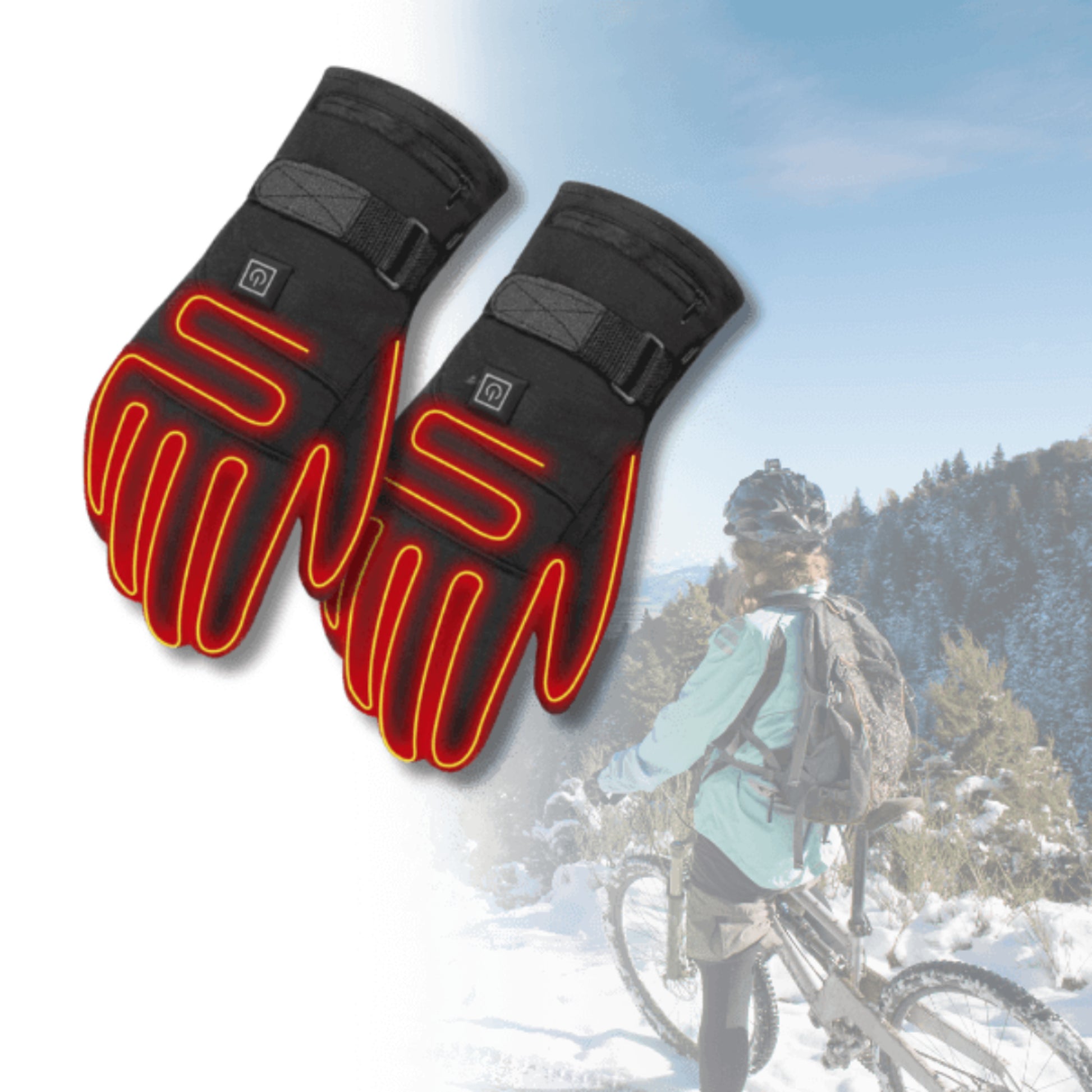 Rechargeable Heated Gloves Adjustable Winter Mittens Touch-Sensitive - Image 1
