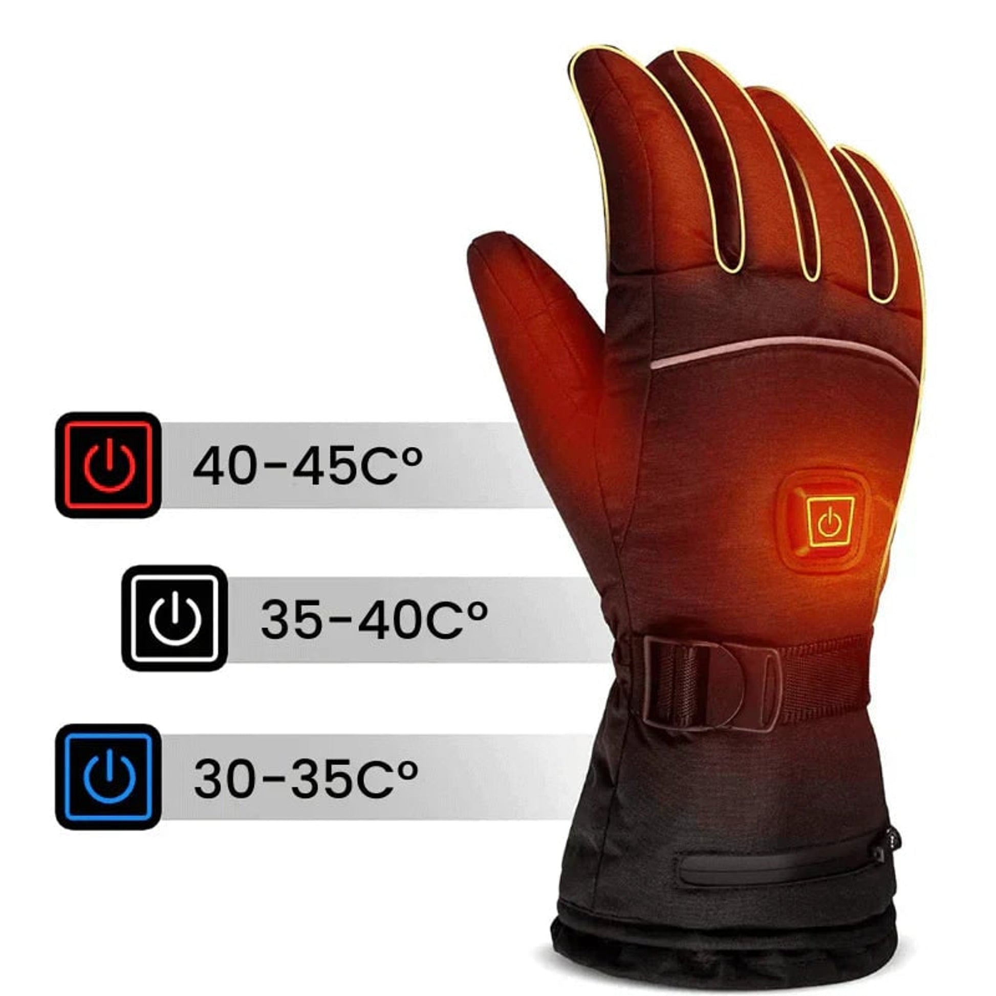 Rechargeable Heated Gloves Adjustable Winter Mittens Touch-Sensitive - Image 3