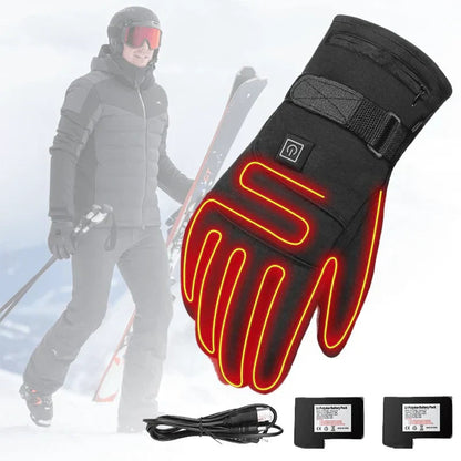 Rechargeable Heated Gloves Adjustable Winter Mittens Touch-Sensitive - Image 6