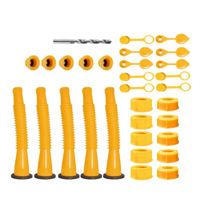 Replacement Gas Can Spout Pouring Flexible Yellow Plastic Kit - Image 16