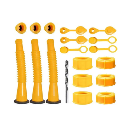Replacement Gas Can Spout Pouring Flexible Yellow Plastic Kit - Image 17