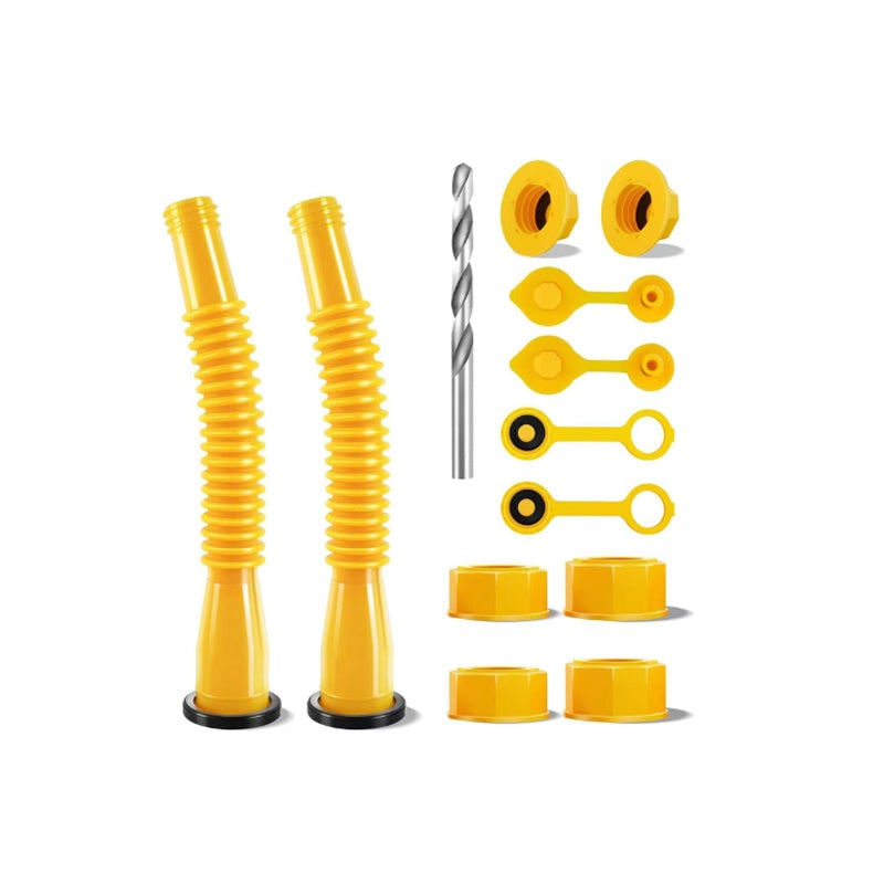 Replacement Gas Can Spout Pouring Flexible Yellow Plastic Kit - Image 18