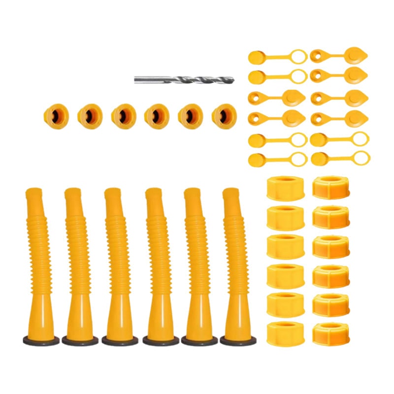 Replacement Gas Can Spout Pouring Flexible Yellow Plastic Kit - Image 19
