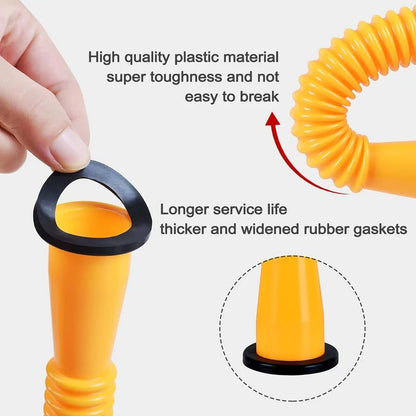 Replacement Gas Can Spout Pouring Flexible Yellow Plastic Kit - Image 4
