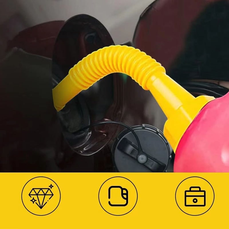 Replacement Gas Can Spout Pouring Flexible Yellow Plastic Kit - Image 6