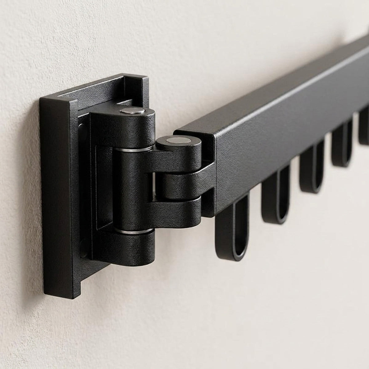 Retractable Drying Rack Folding Wall-Mount Hanger With Cloth Design Space That Disappears When You're Done - Image 6