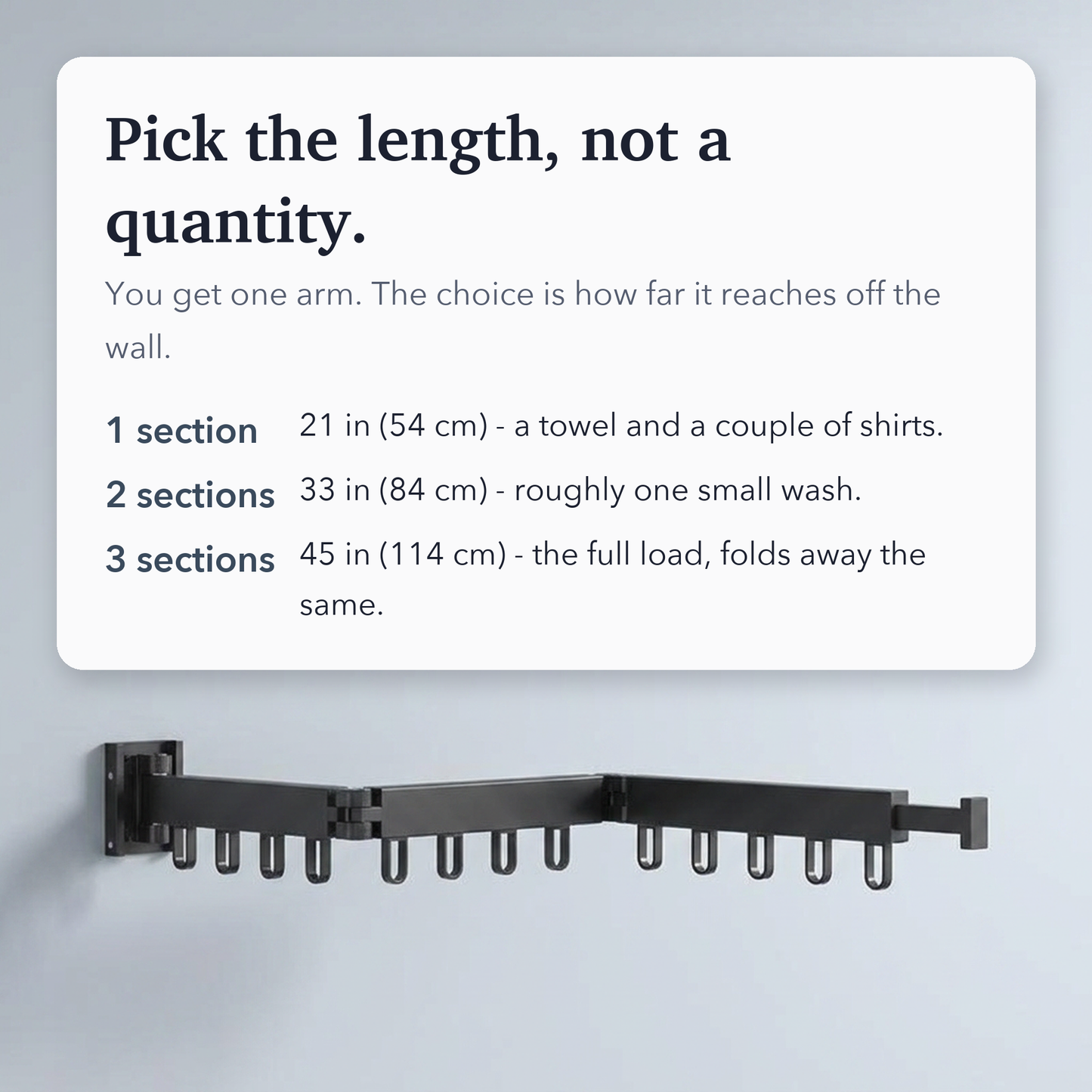 Retractable Drying Rack Folding Wall-Mount Hanger With Cloth Design Space That Disappears When You're Done - Image 7