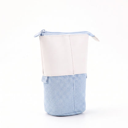 Pencil Case Standing Corduroy Pen Holder Retractable Pop - angle