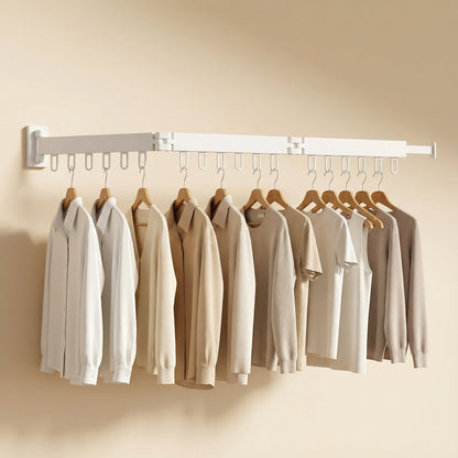 Retractable Wall Drying Rack With Foldable Design For Indoor And Outdoor Use - Image 5