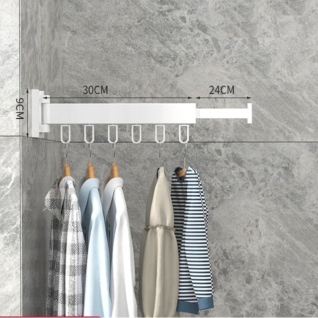 Retractable Wall Drying Rack With Foldable Design For Indoor And Outdoor Use - Image 9