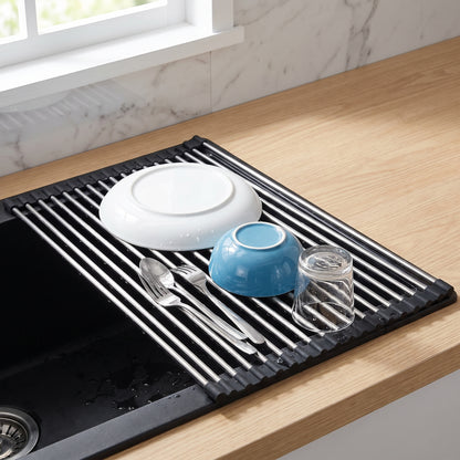 Rollable Drying Rack Dish Drainer Stainless Steel Roll-Up Mat Over Sink Countertop - Image 5