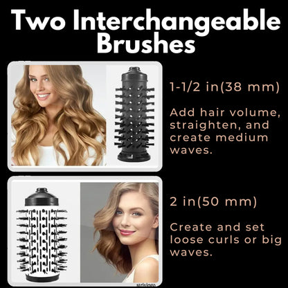 Rotating Brush Hair Dryer 2-In-1 Volumizing Brush System With 360° Rotation And Adjustable Directions For Dry & Style In One Step - Image 5