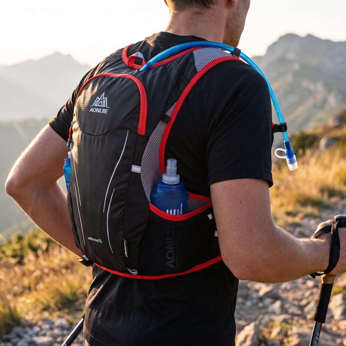 Trail Running Hydration Vest Pack Lightweight - in-use