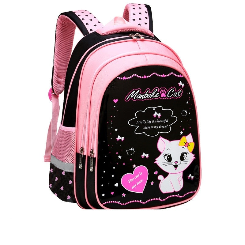 School Bag Cat Print Backpack Lunch Pencil Cases kpop girls - Image 7