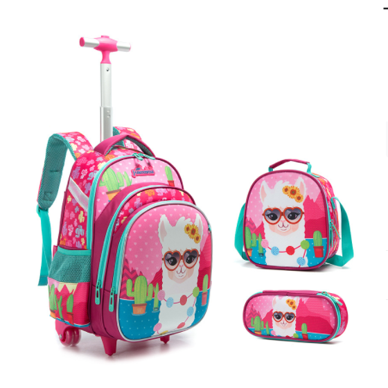 School Bag Childrens Rolling Backpack Cartoon Set - Image 7
