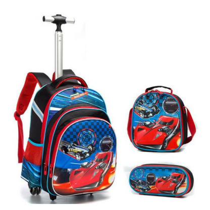 School Bag Childrens Rolling Backpack Cartoon Set - Image 9